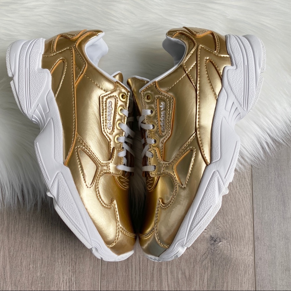 NWT Adidas Falcon Gold Women’s Shoes - Picture 6 of 9